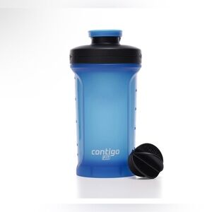 SALE🎀 Contigo Fit Plastic Shake & Go 2.0 Shaker Bottle, Blue Poppy, 20 fl oz.